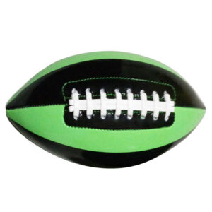 Green balck rugby ball