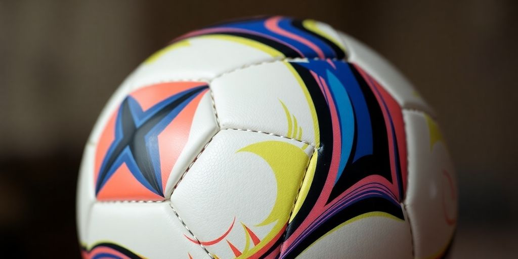 Custom soccer ball with vibrant patterns and unique design.